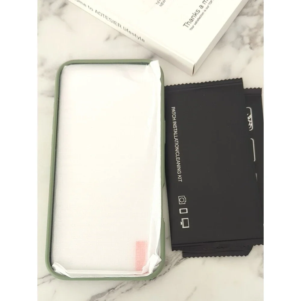 iPhone 16 Plus Khaki Green Case With Screen Protector